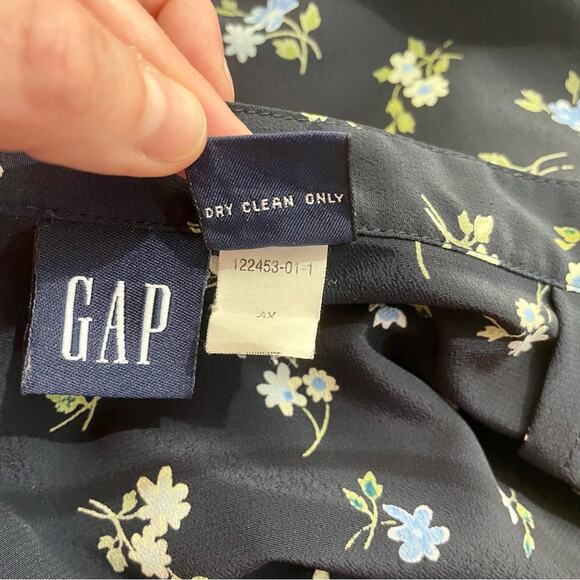 Vintage 1990s Y2K Gap Floral Midi A-line Pencil Skirt Sz 4 XS Button Front - Picture 8 of 9